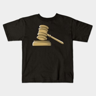 Court Gavel Judge Trial Judges Lawyer Kids T-Shirt